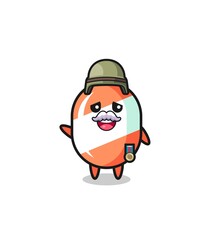 cute candy as veteran cartoon
