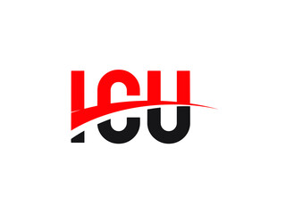 ICU Letter Initial Logo Design Vector Illustration