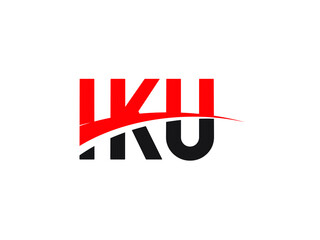 IKU Letter Initial Logo Design Vector Illustration