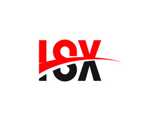 ISX Letter Initial Logo Design Vector Illustration