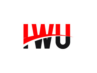 IWU Letter Initial Logo Design Vector Illustration