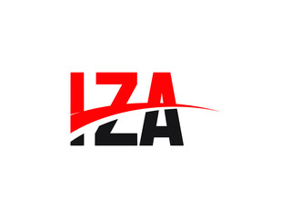 IZA Letter Initial Logo Design Vector Illustration