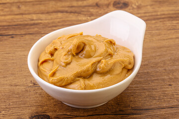 Peanut butter in the bowl
