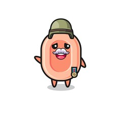 Obraz premium cute soap as veteran cartoon