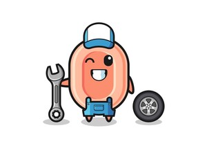 the soap character as a mechanic mascot
