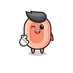 soap character doing Korean finger heart