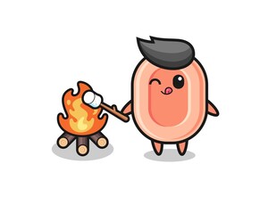 soap character is burning marshmallow