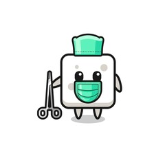 surgeon sugar cube mascot character