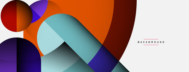 Obraz premium Trendy shapes, color minimal design composition, lines and shadows for wallpaper banner background or landing page