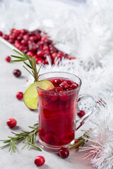 Christmas cranberry drink.