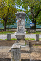 Obraz premium Picturesque views of the old famous village Draguć, in northern Istria, Croatia