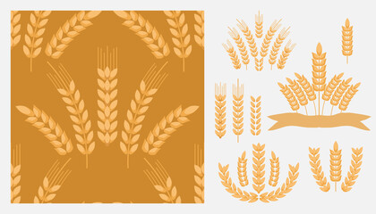 Wheat set icons 1