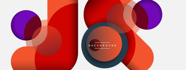 Creative geometric wallpaper. Minimal abstract background. Circles composition vector illustration for wallpaper banner background or landing page
