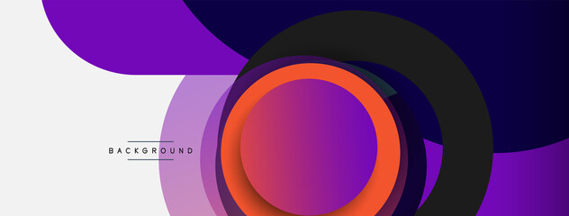Circle and round shapes abstract background. Vector illustration for wallpaper banner background or landing page