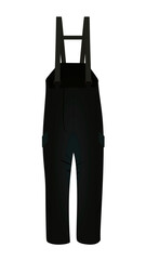 Black working pants. vector illustration
