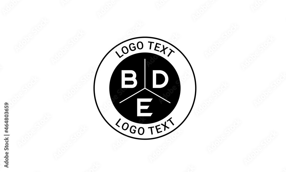 Wall mural vintage retro bde letters logo vector stamp