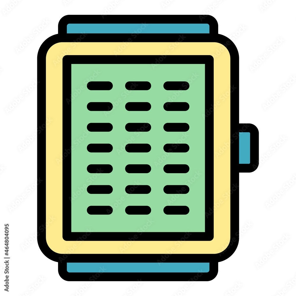 Poster fix screen smartwatch icon. outline fix screen smartwatch vector icon color flat isolated
