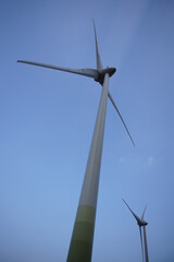 하늘, 농사, 풍력, 발전기, 빛, 구름