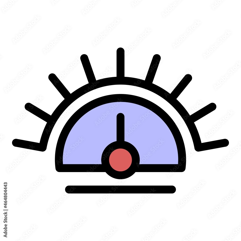 Poster barometer control icon. outline barometer control vector icon color flat isolated