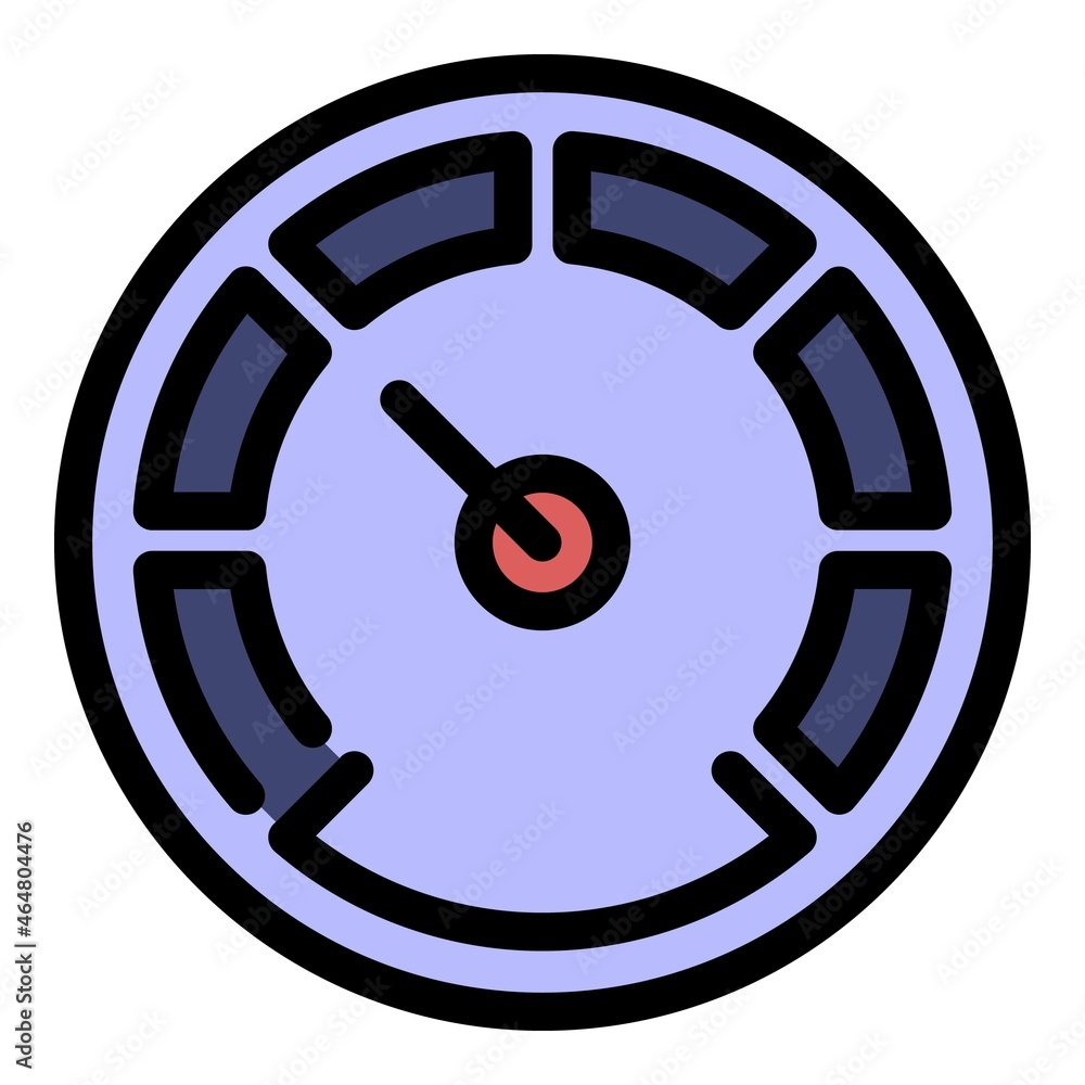 Poster barometer display icon. outline barometer display vector icon color flat isolated