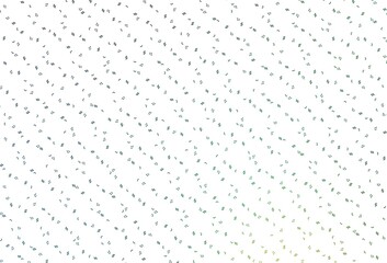 Light Blue, Green vector background with music symbols.