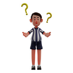 3D Referees Cartoon Design has many questions