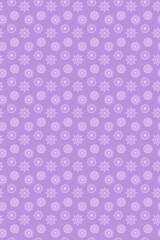 Christmas background with color snowflakes seamless pattern on purple backdrop. Xmas ornament, new year minimalist snow decoration for festive banner, holiday postcard, price tag, packaging design.