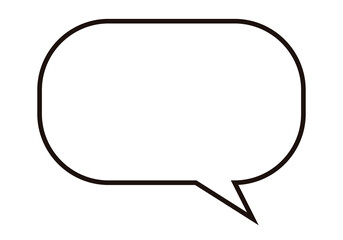 Naklejka premium Icono de bocadillo vacío de hablar en fondo blanco, 