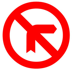 transportation circle signs no turn right