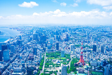 Fototapeta premium 東京都心部 空撮写真