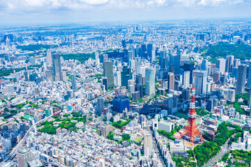 東京都心部 空撮写真