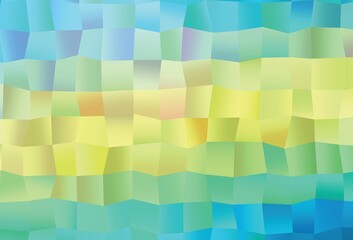 Light Blue, Yellow vector background with rectangles.