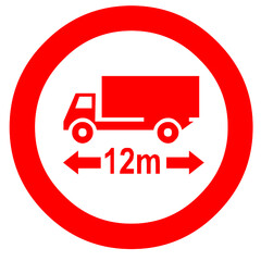 transportation circle signs vehicle truck warning