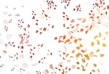 Light red, yellow vector pattern with chaotic shapes.