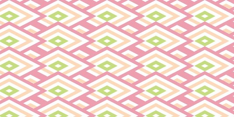 Geometric cultural pattern purple and green vector background design