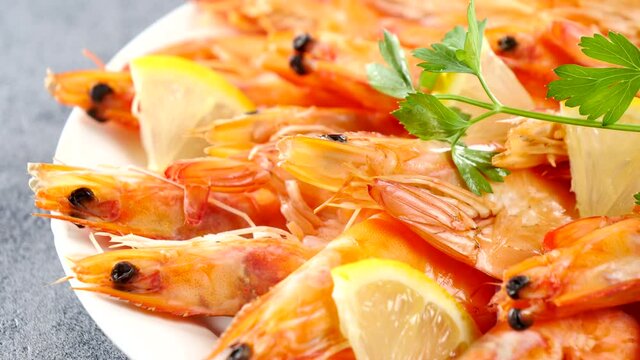 fresh shrimp and lemon