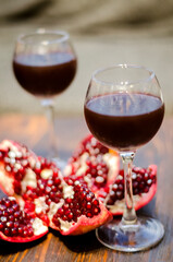 Pomegranate juice wine