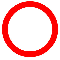 transportation circle signs warning