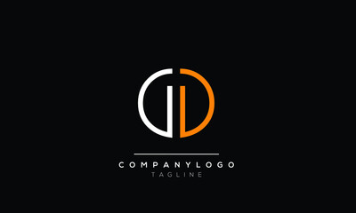 Abstract Letter Initial GG Vector Logo Design Template