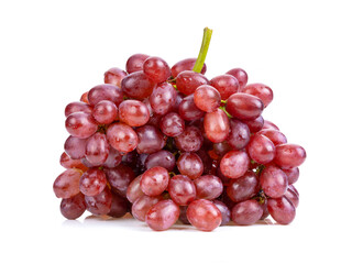 Ripe red grape isolated on white
