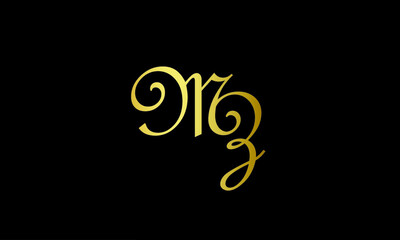 Abstract Letter Initial MZ ZM Vector Logo Design Template