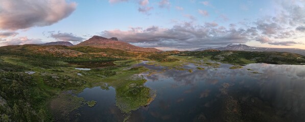 A panoramic view of the wild north in Norway