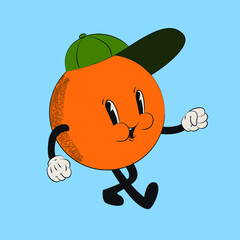 Cartoon 1930s style orange