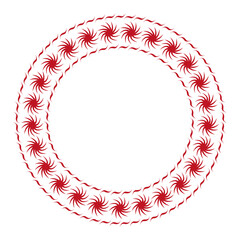 red round vector  frame - circle banner on white background	