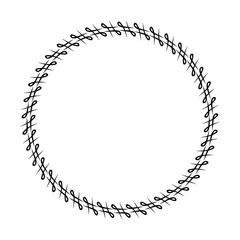 round vector frame - circle banner on white background	