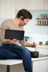 cooking and working from home
