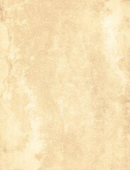 Old blank sheet of paper. Ancient parchment, faded textured background, stained and brown.