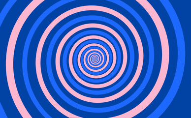 Colorful spiral background. Hypnotic, dynamic vortex. Vector illustration