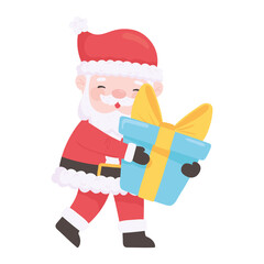 santa claus with gift