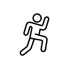 Gymnast flat icon. Fitness pictogram for web. Line stroke. Sports man isolated on white background. Vector eps10